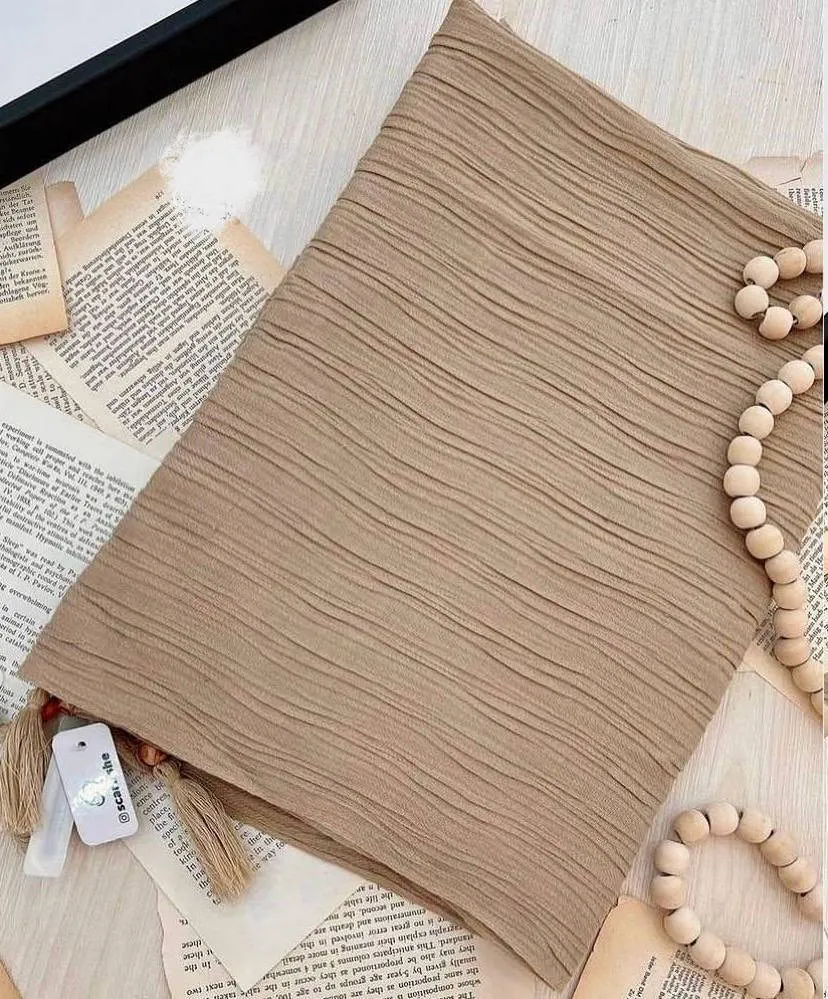 ⚜️ شال پلیسه نخی وارداتی ⚜️✨